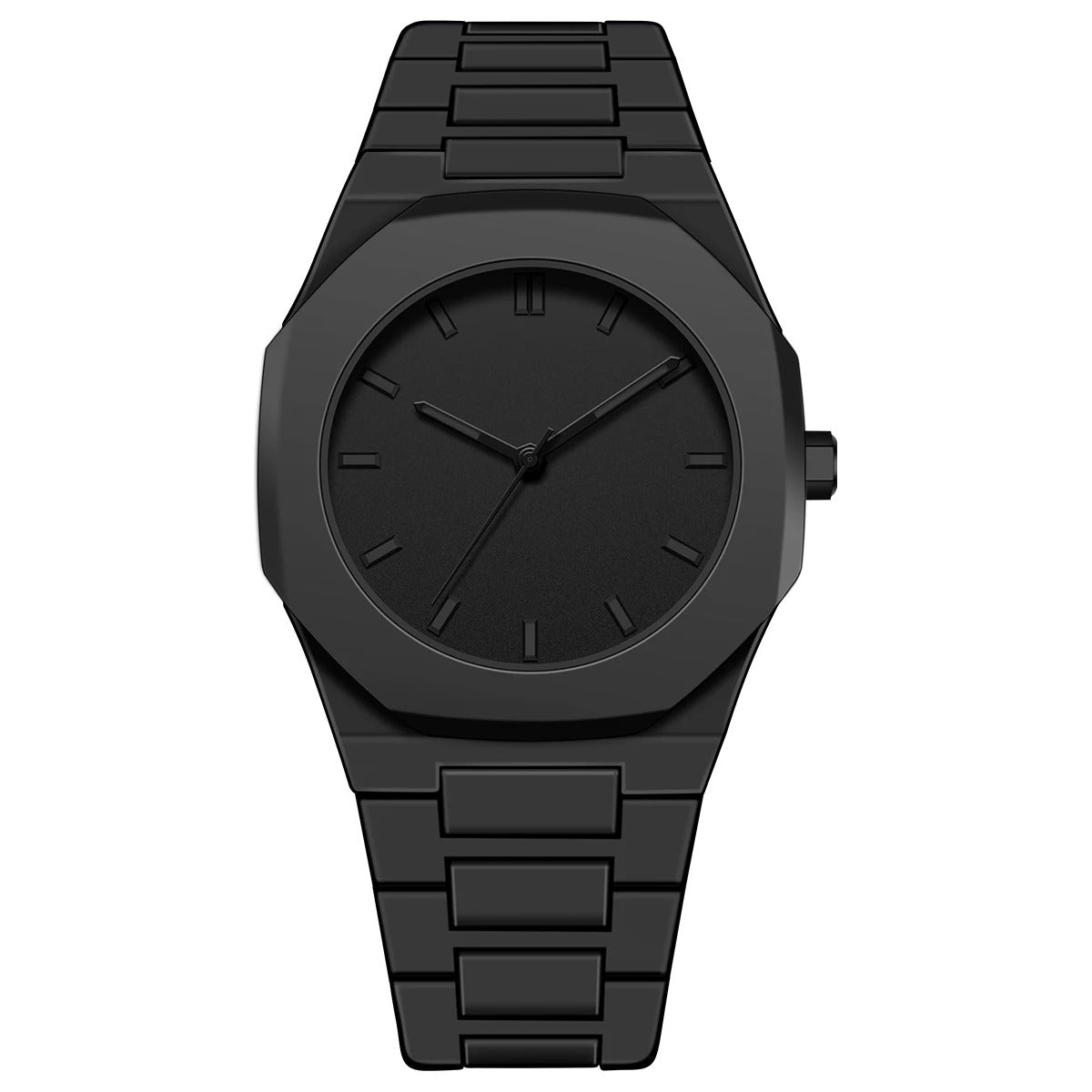 Lightweight Plastic Band Case Full Black Watch for Men Classic Simple Reloj Quartz Wristwatch Male Man New Fashion Style Clock