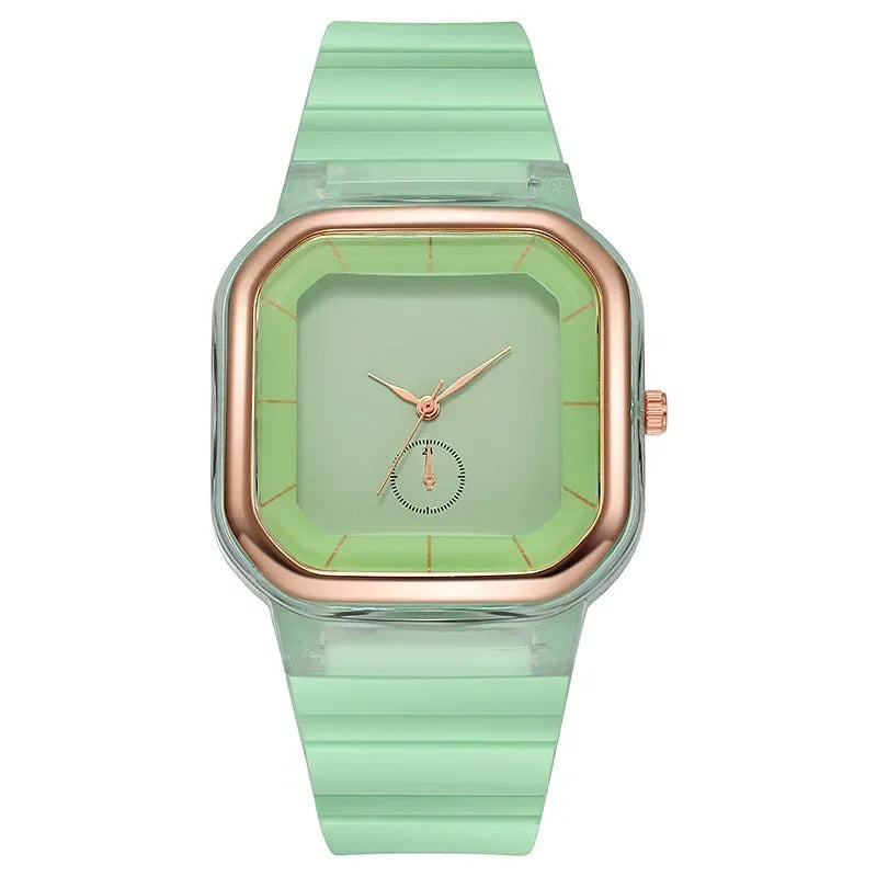 watch new square female watch student model children silicone diamond trend fashion ladies watch