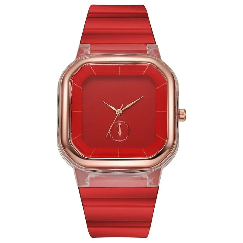 watch new square female watch student model children silicone diamond trend fashion ladies watch