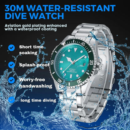 Binkada new top brand luxury business Men Quartz Watch Steel Strap calendar Watch for Man luminous clock waterproof Montre homme