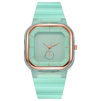 watch new square female watch student model children silicone diamond trend fashion ladies watch