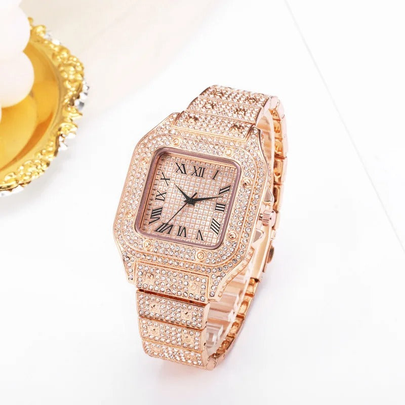 Fashion Women Bracelet Watches Gold Star Watch for Women Top Brand Luxury Steel Female Ladies Diamond Quartz Watch Reloj Mujer